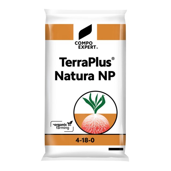 Οργανικό κοκκώδες λίπασμα TerraPlus Natura NP 4-18-0 παλέτα 1000kg