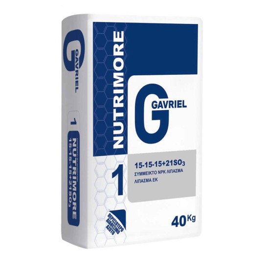 Ισορροπημένο κοκκώδες λίπασμα Nutrimore 15-15-15+21SO3 (M) παλέτα 1600kg
